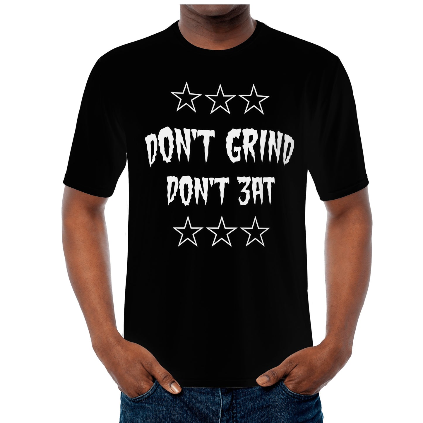 Money Man D.G.D.E (Dont Grind, Dont Eat) Mens Black T-shirts