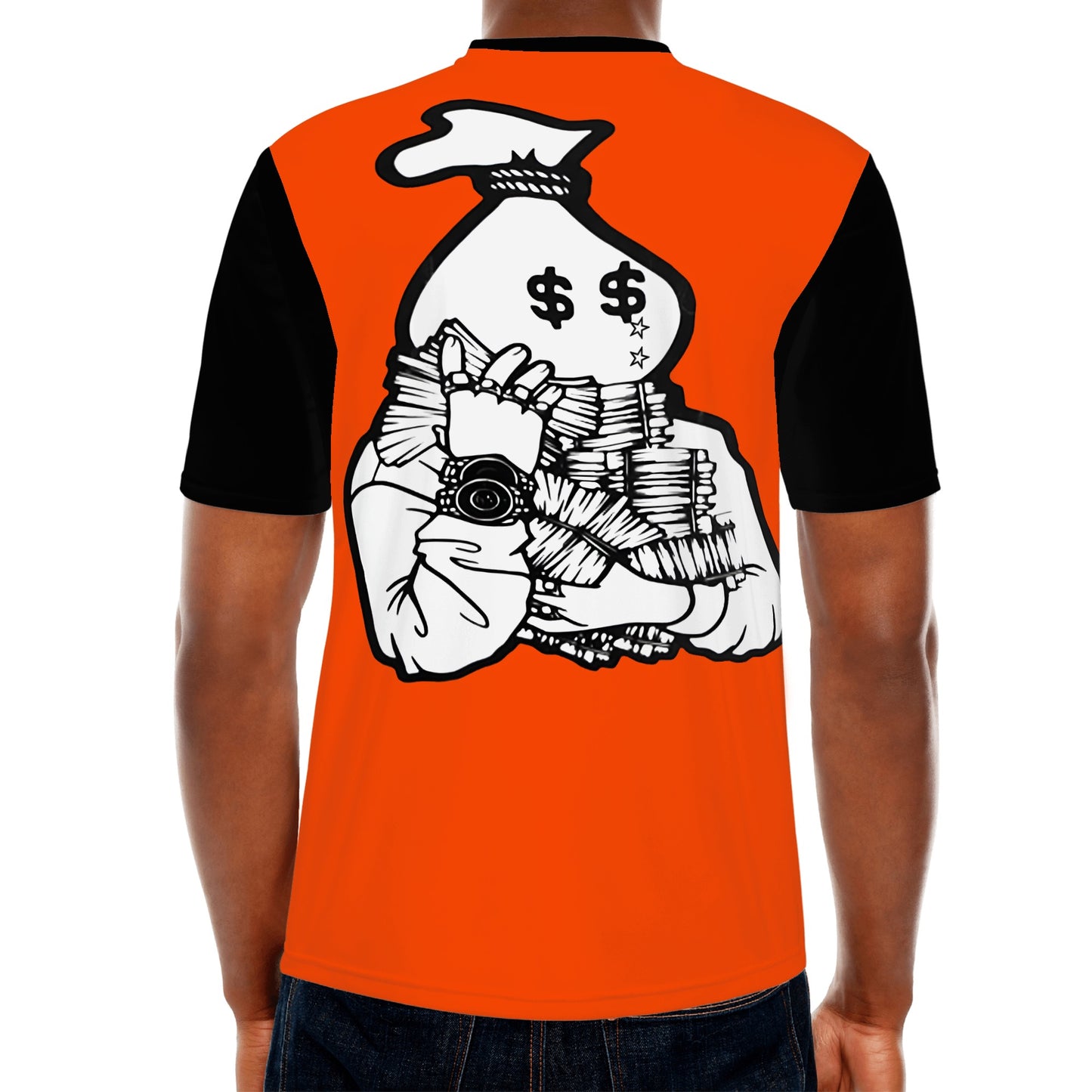 Money Man D.G.D.E (Dont Grind, Dont Eat) Mens Dark Orange T-shirts