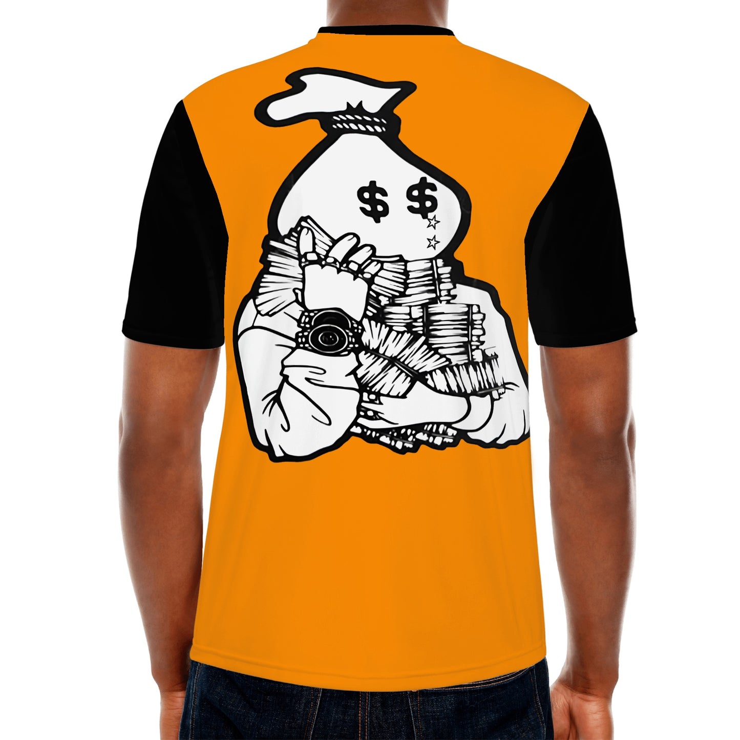 Money Man D.G.D.E (Dont Grind, Dont Eat) Mens Orange T-shirts