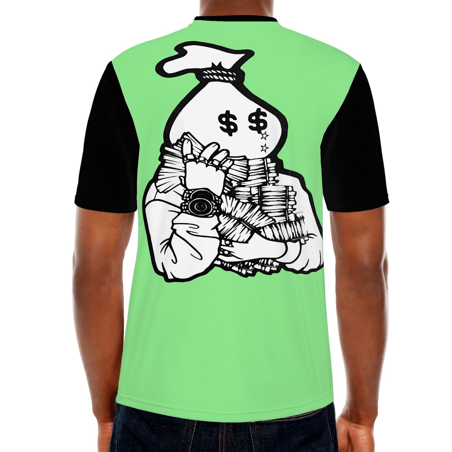 Money Man D.G.D.E (Dont Grind, Dont Eat) Mens Mint Green T-shirts