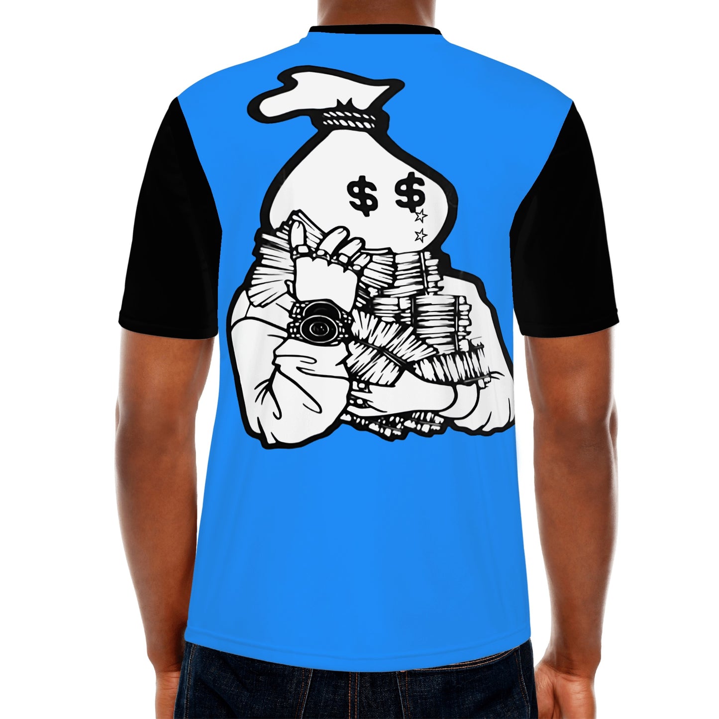 Money Man D.G.D.E (Dont Grind, Dont Eat) Mens Blue T-shirts