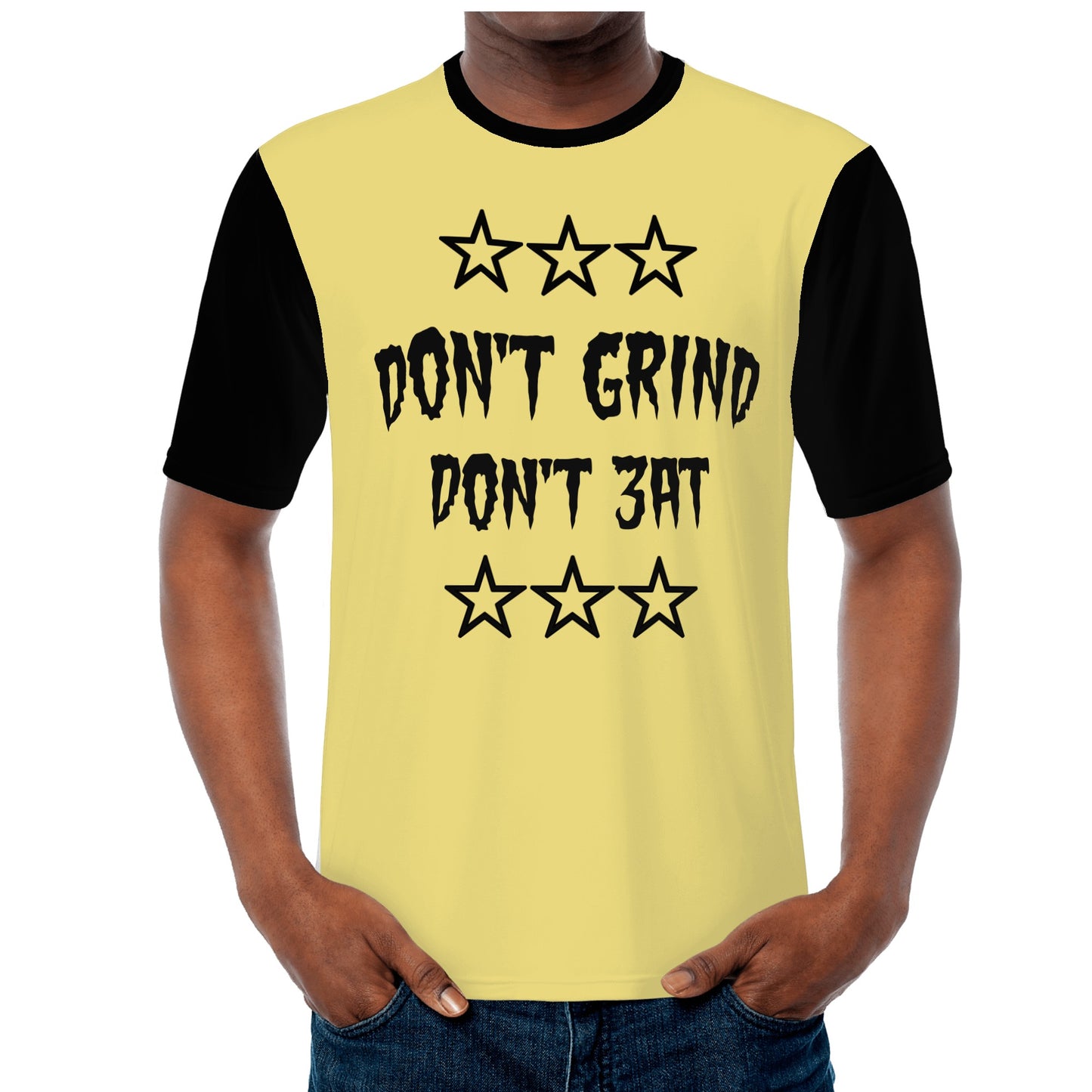 Money Man D.G.D.E (Dont Grind, Dont Eat) Mens Tan T-shirts