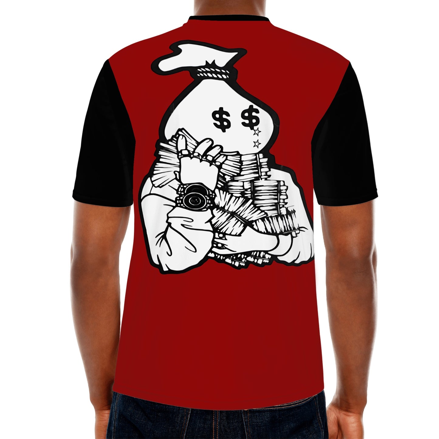 Money Man D.G.D.E (Dont Grind, Dont Eat) Mens Maroon T-shirts