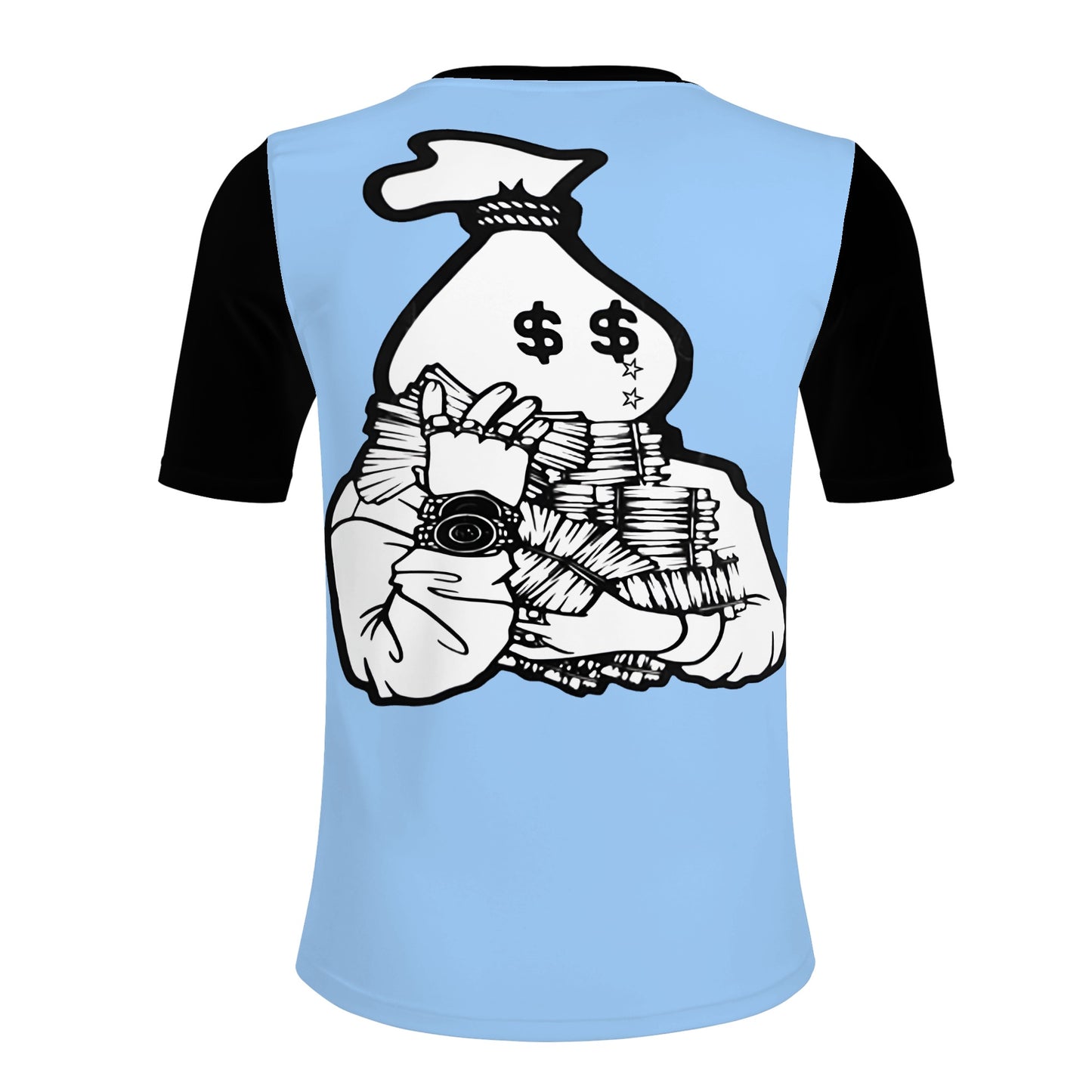 Money Man D.G.D.E (Dont Grind, Dont Eat) Mens Sky Blue T-shirts