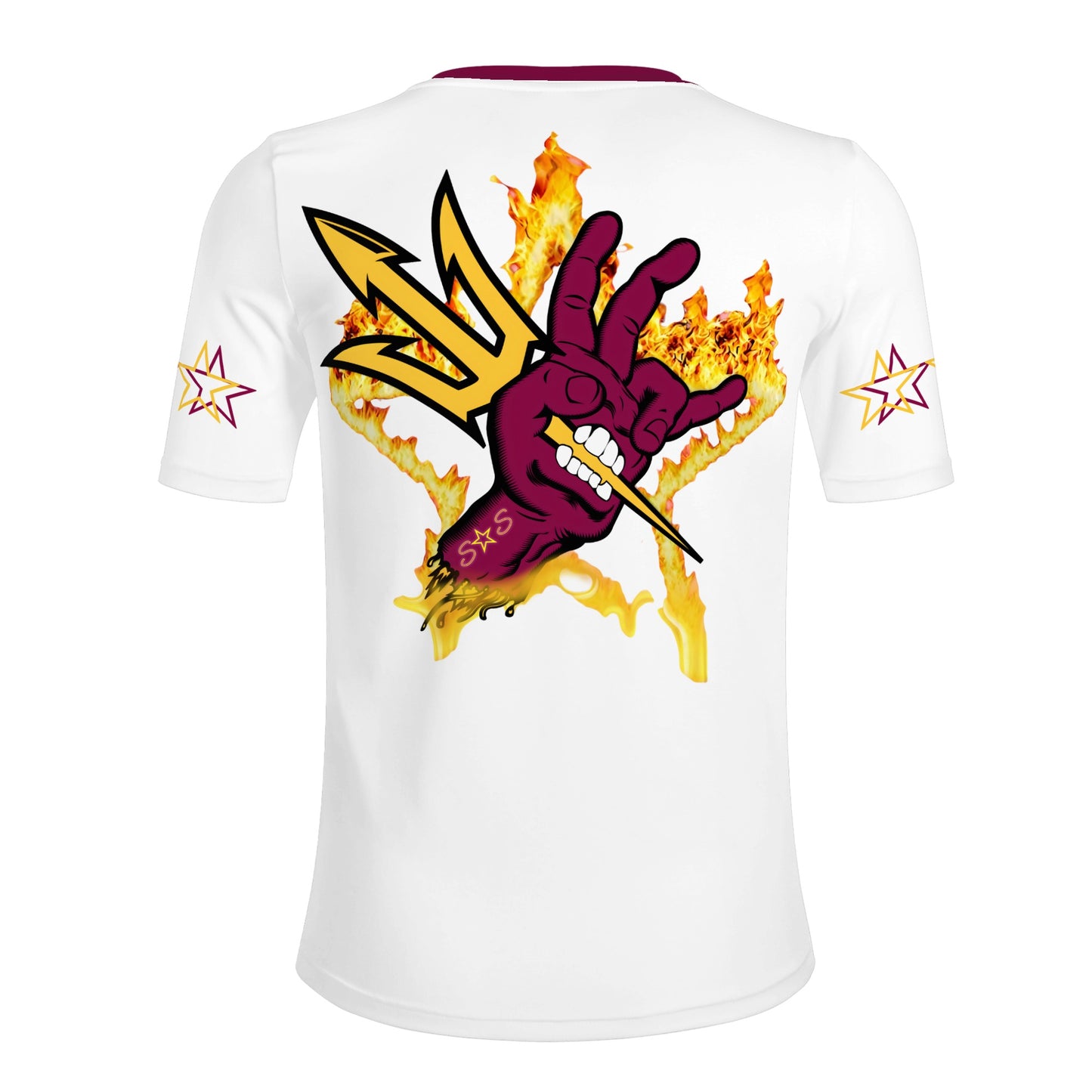 Sun Devil Follow The Fork Mens White T-shirts