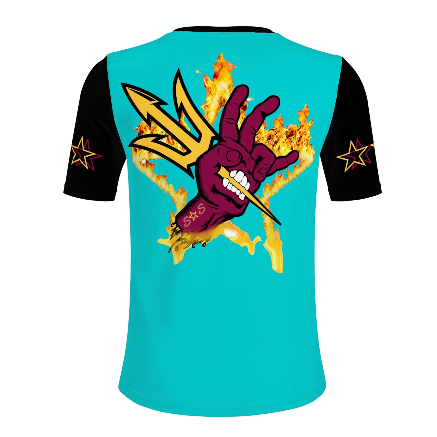 Sun Devil Follow The Fork Mens Turquoise/Black T-shirts