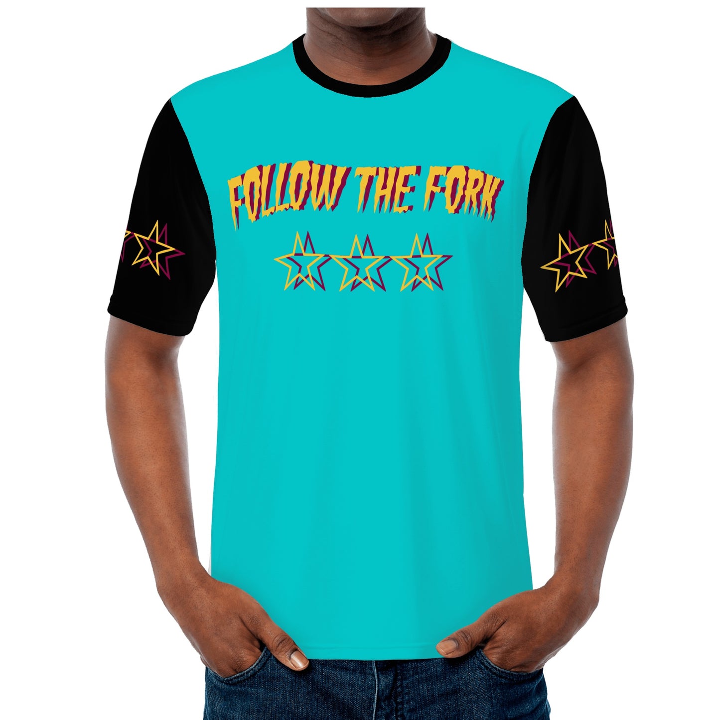 Sun Devil Follow The Fork Mens Turquoise/Black T-shirts