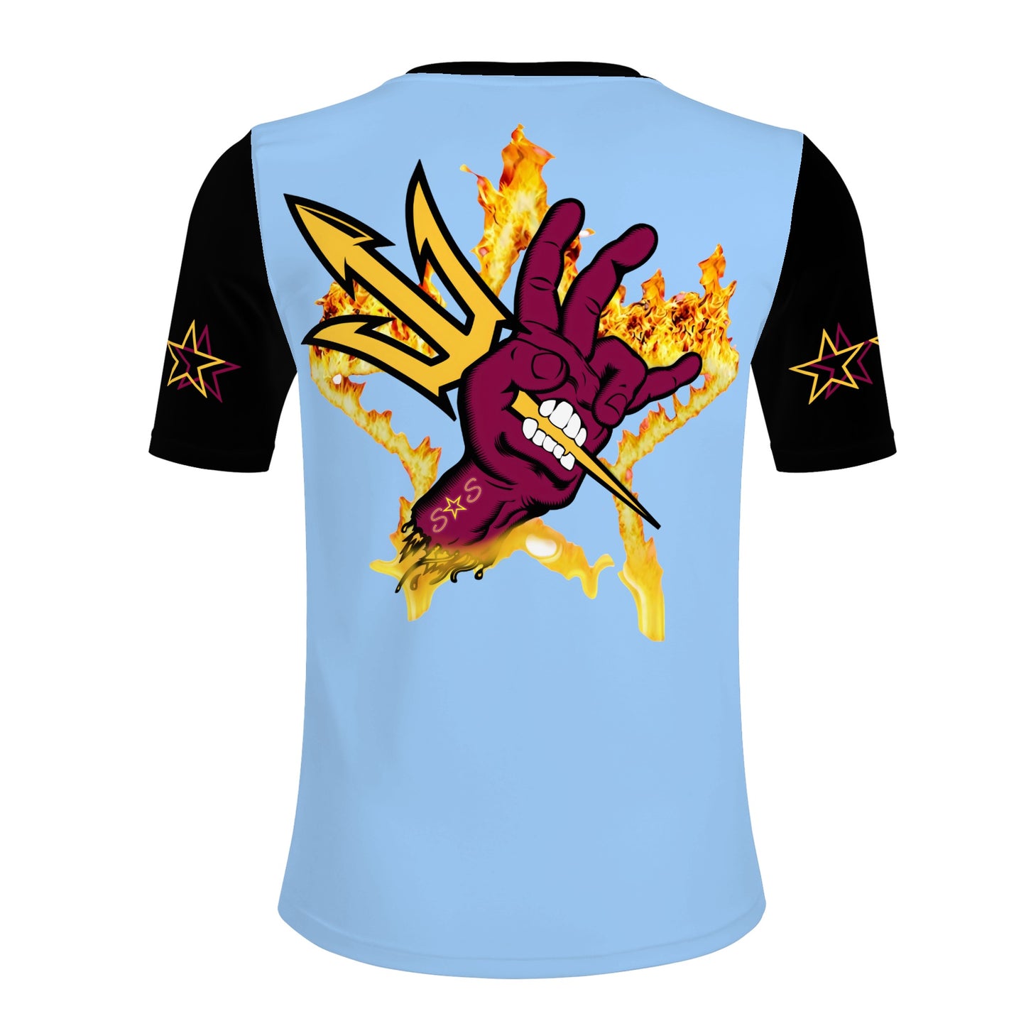 Sun Devil Follow The Fork Mens SkyBlue/Black T-shirts