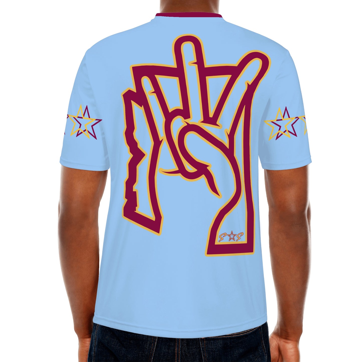 Sun Devil ForkZona S.O.S Edition Mens Sky Blue T-shirts