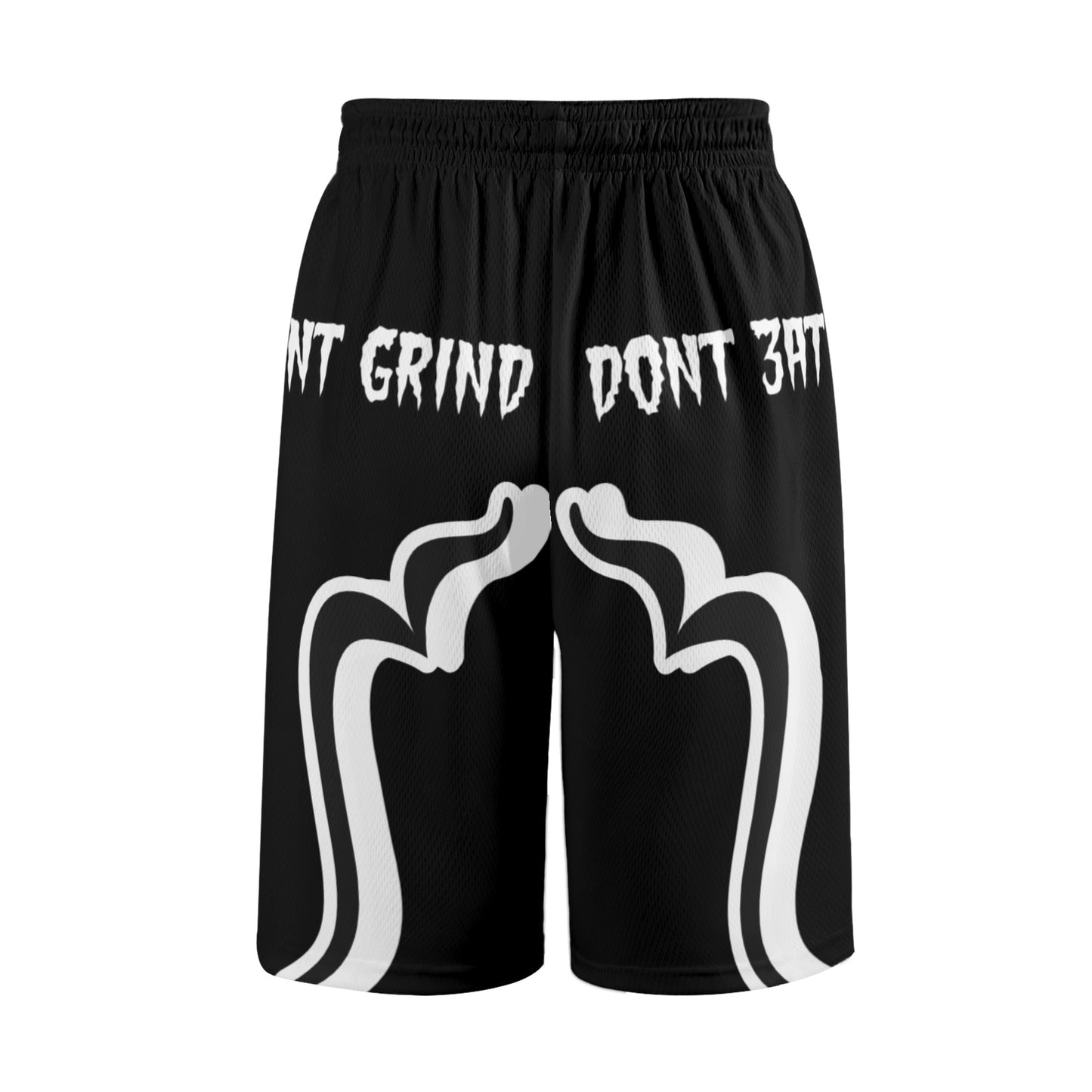 Money Man D.G.D.E (Dont Grind, Dont Eat) Mens Black Basketball Shorts