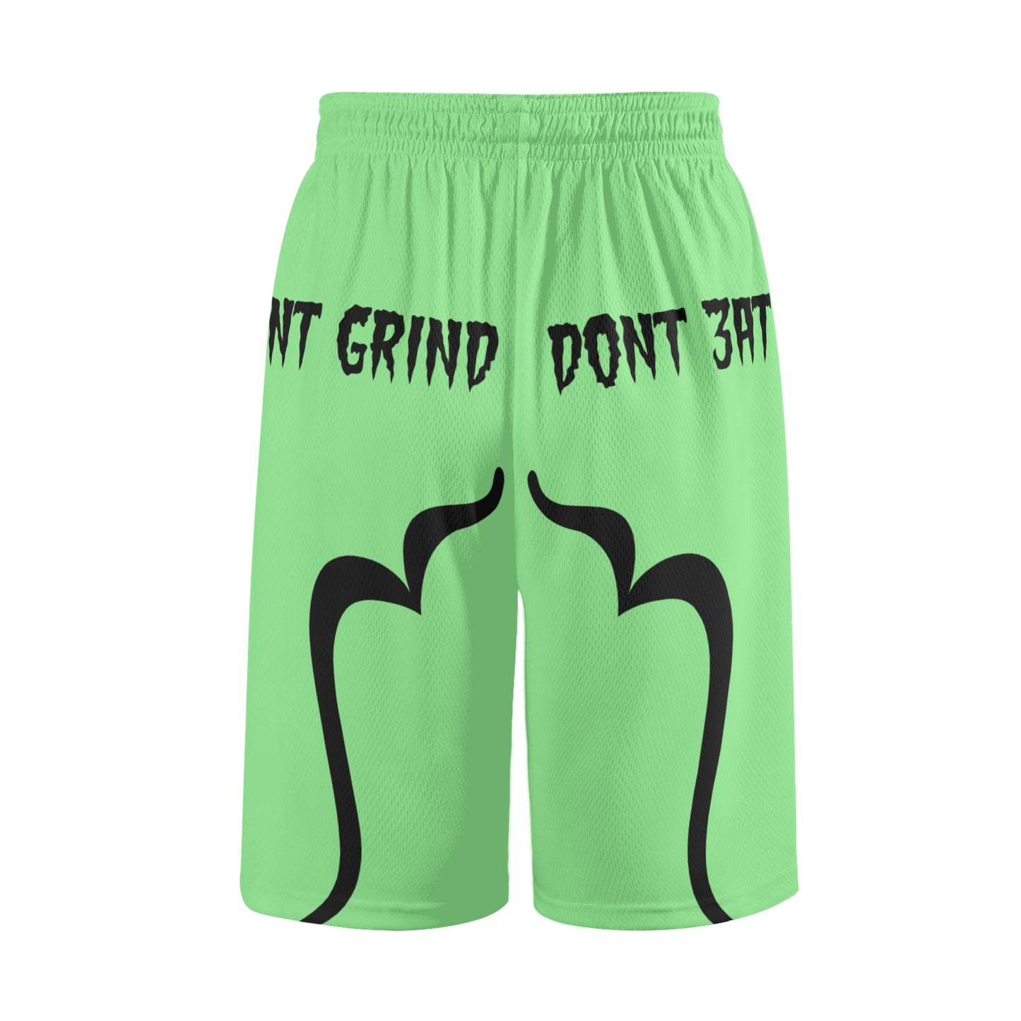 Money Man D.G.D.E (Dont Grind, Dont Eat) Mens Mint Green Basketball Shorts