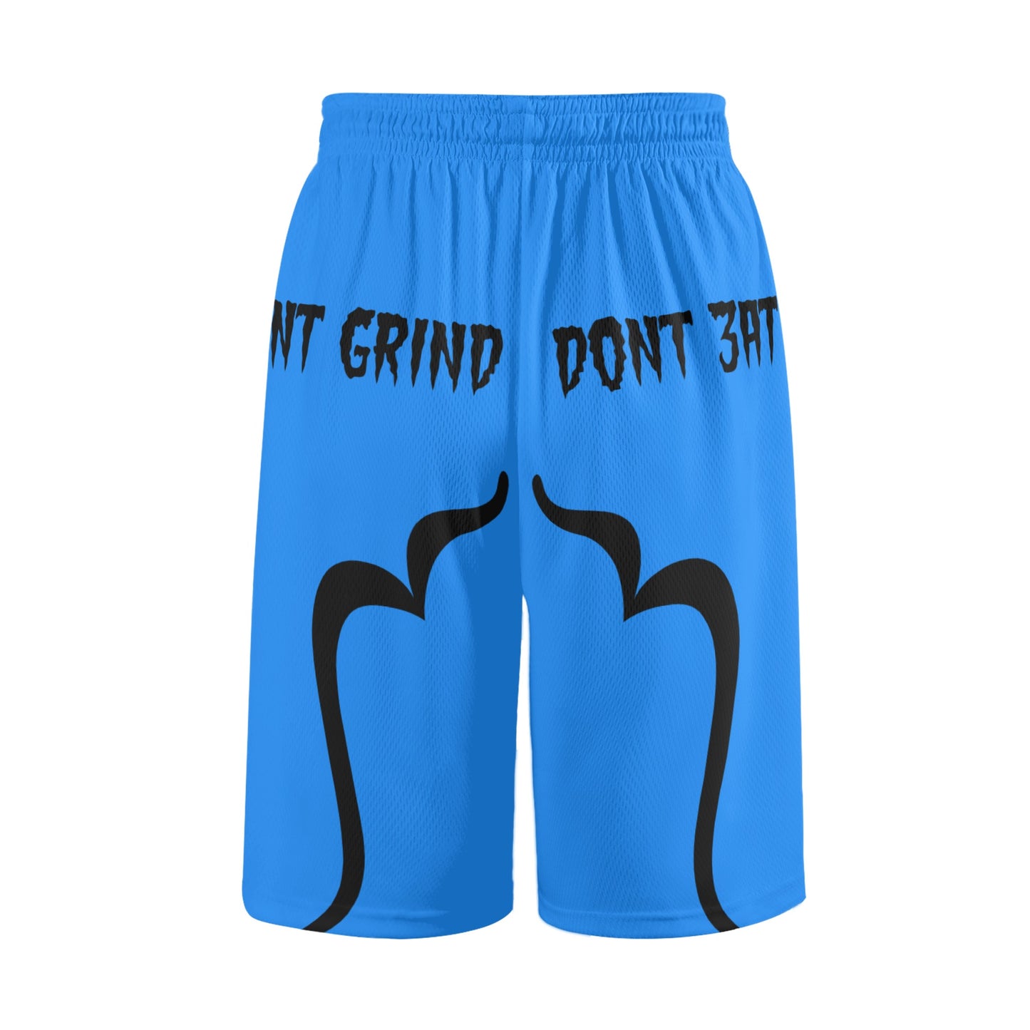 Money Man D.G.D.E (Dont Grind, Dont Eat) Mens Blue Basketball Shorts