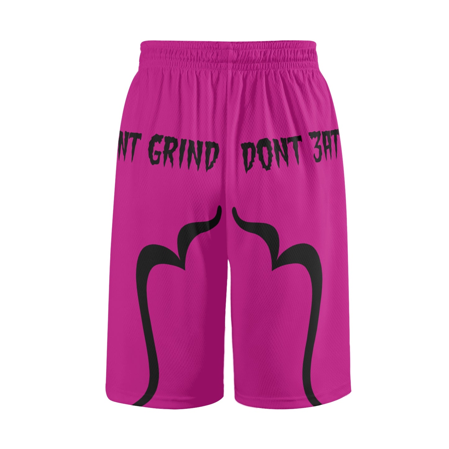 Money Man D.G.D.E (Dont Grind, Dont Eat) Mens Purple Basketball Shorts