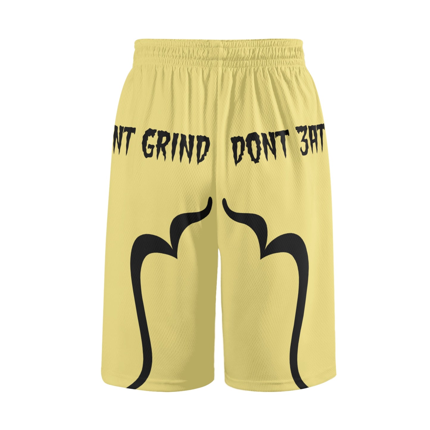 Money Man D.G.D.E (Dont Grind, Dont Eat) Mens Tan Basketball Shorts