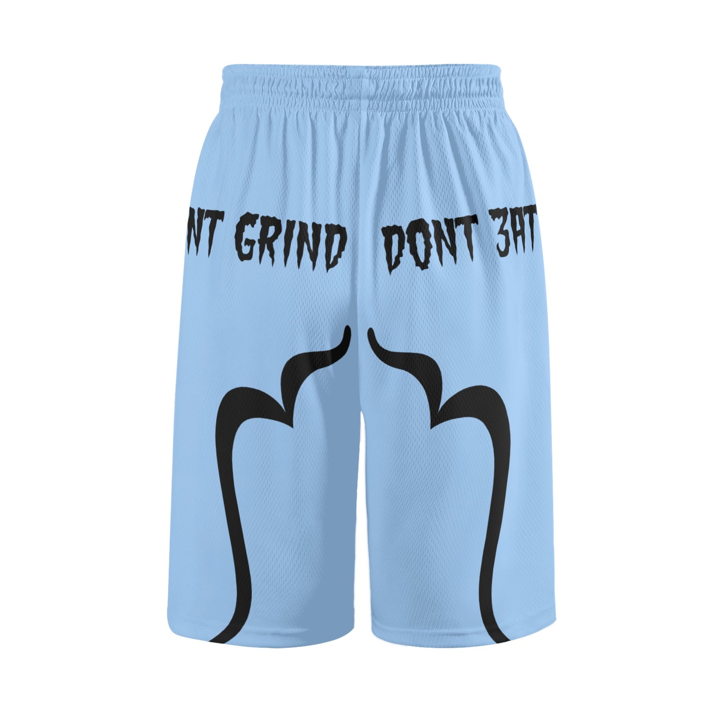 Money Man D.G.D.E (Dont Grind, Dont Eat) Mens Sky Blue Basketball Shorts