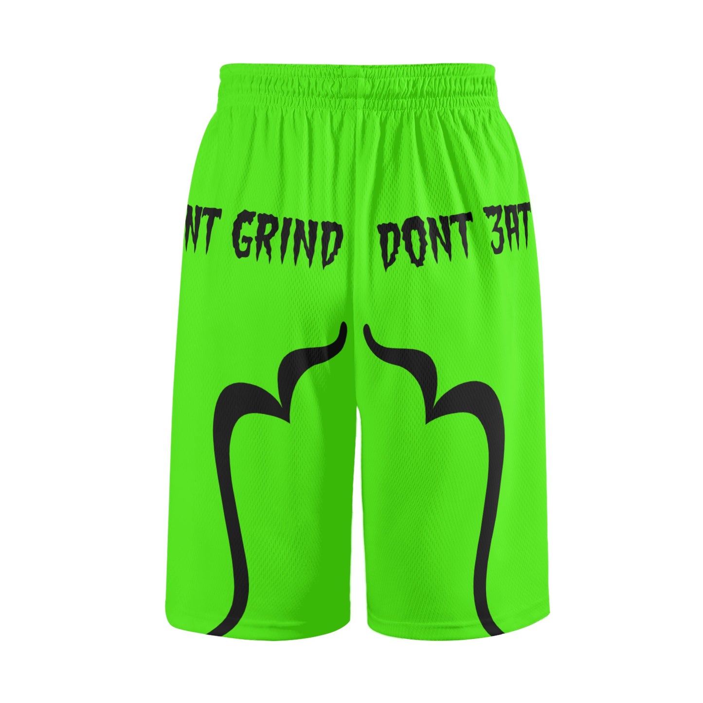 Money Man D.G.D.E (Dont Grind, Dont Eat) Mens Goo Green Basketball Shorts