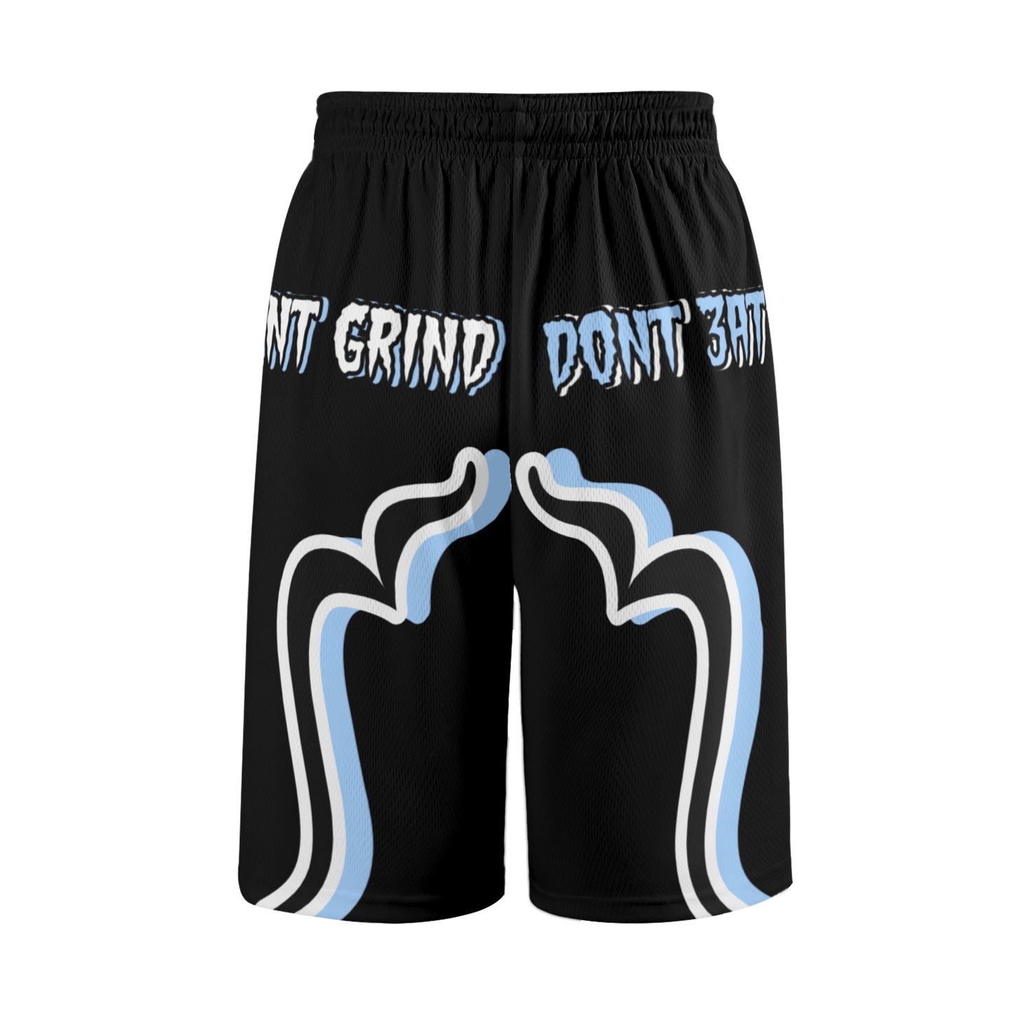 Money Man D.G.D.E (Dont Grind, Dont Eat) Mens Black Basketball Shorts