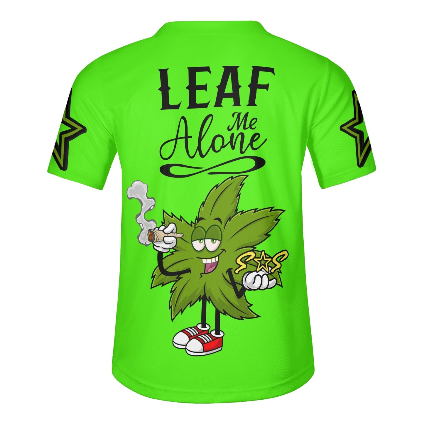 Leaf Me Alone 2.0 4/20 StonZona Edition Mens Goo Green Short Sleeve Baseball Jersey