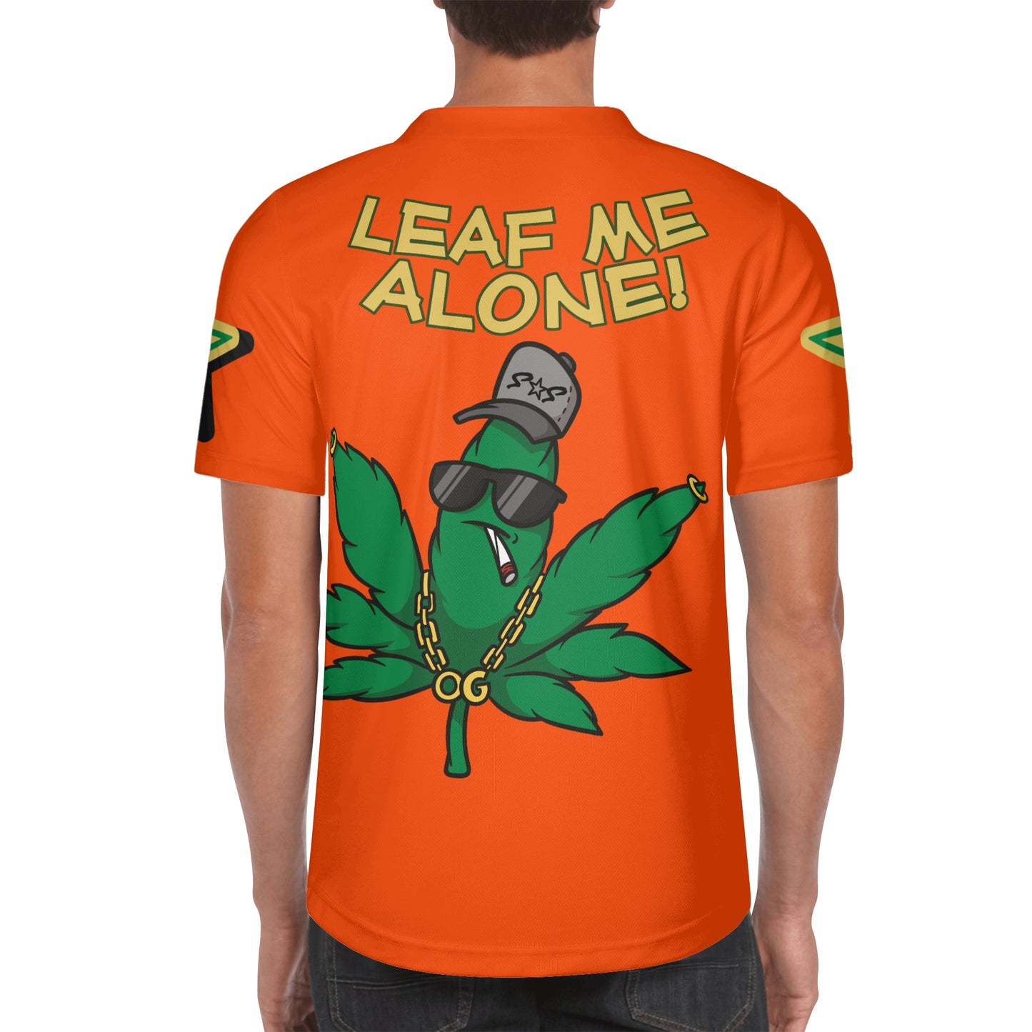 Leaf Me Alone 3.0 4/20 Baked Valley Edition Mens Dark Orange Short Sleeve Baseball Jersey