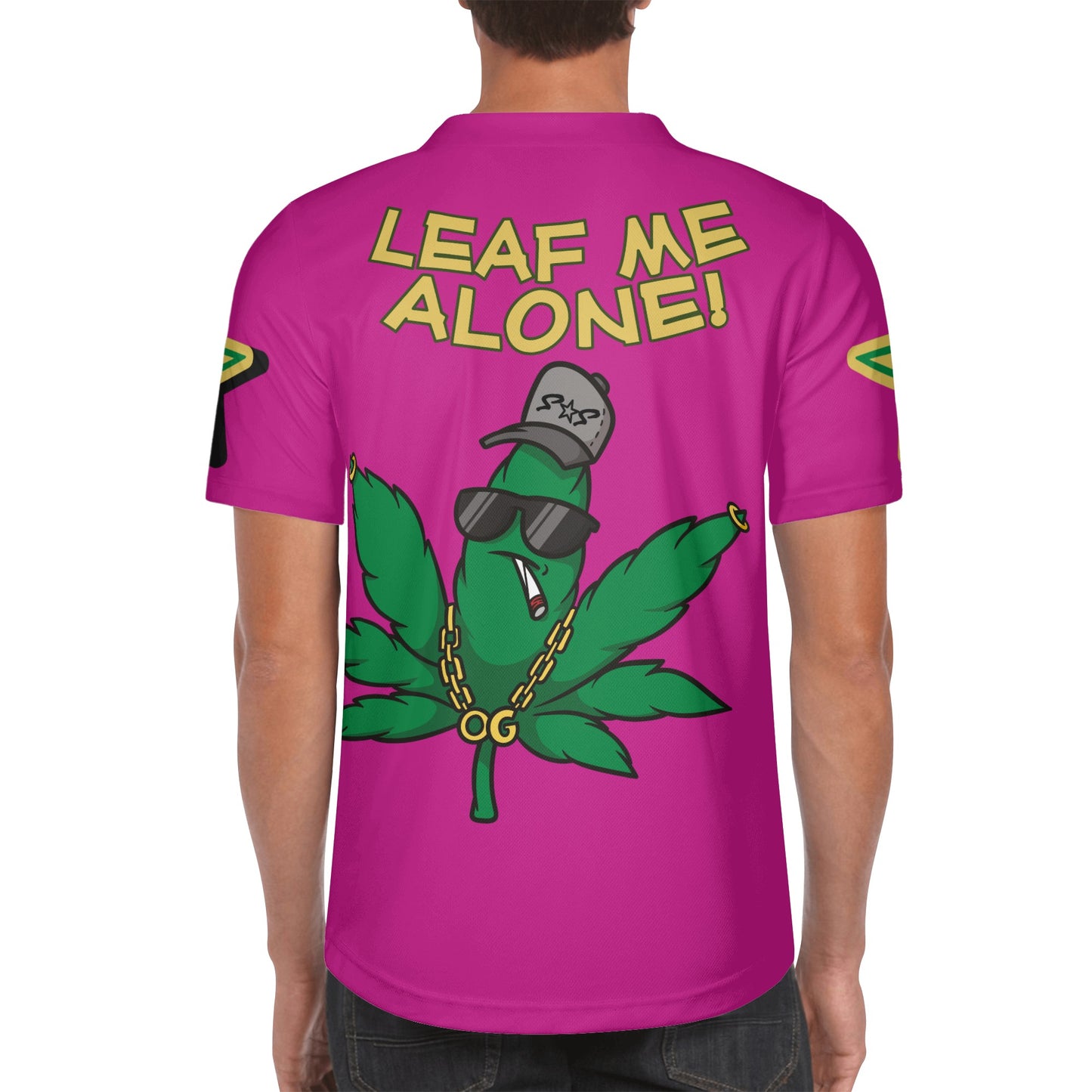 Leaf Me Alone 3.0 4/20 Baked Valley Edition Mens Purple Short Sleeve Baseball Jersey