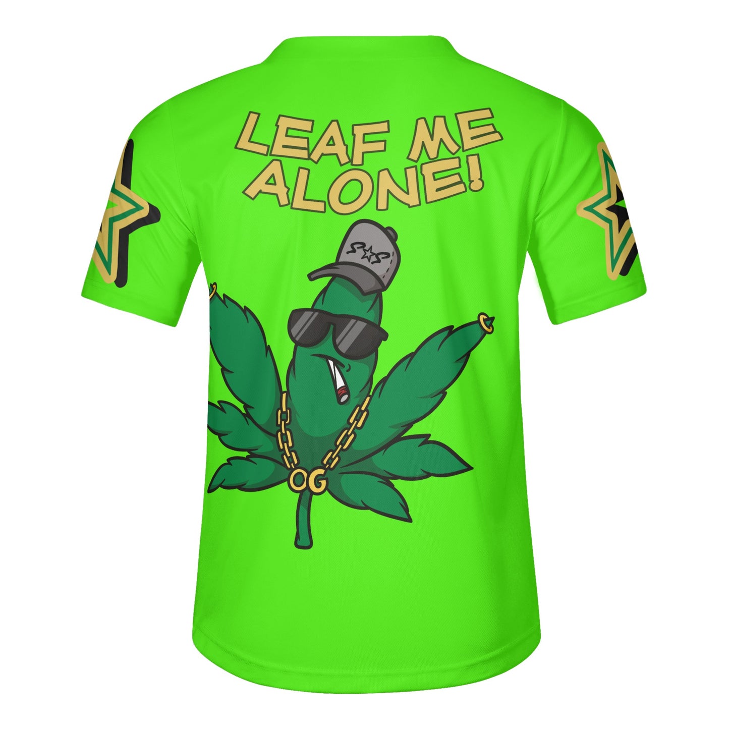 Leaf Me Alone 3.0 4/20 "Baked Valley" Edition Mens Goo Green Short Sleeve Baseball Jersey