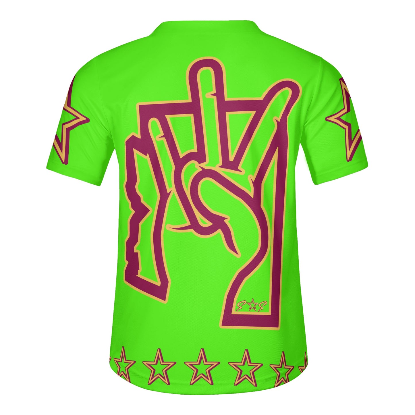 Sun Devil ForkZona S.O.S Edition Mens Goo Green Short Sleeve Baseball Jersey