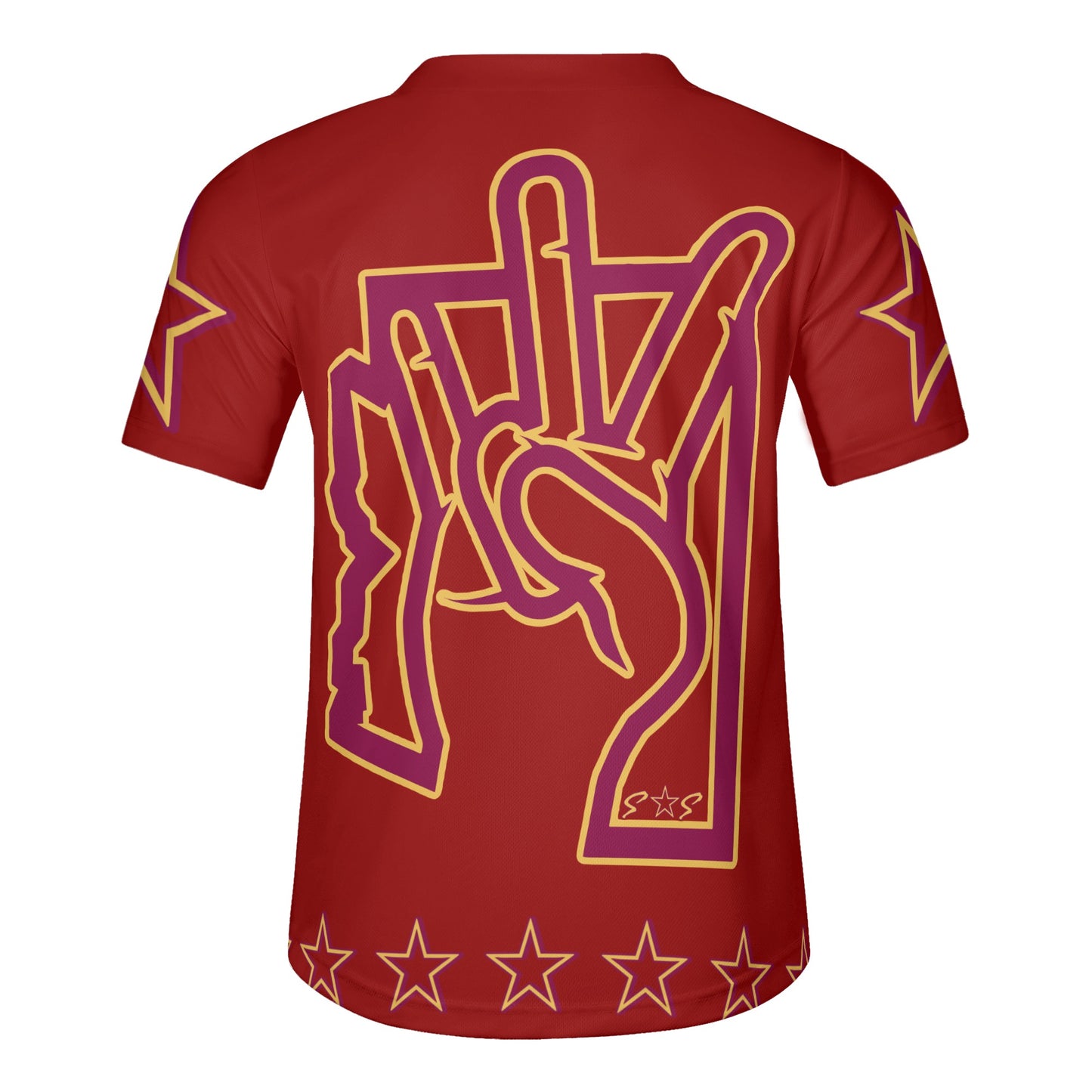 Sun Devil ForkZona S.O.S Edition Mens Maroon Short Sleeve Baseball Jersey