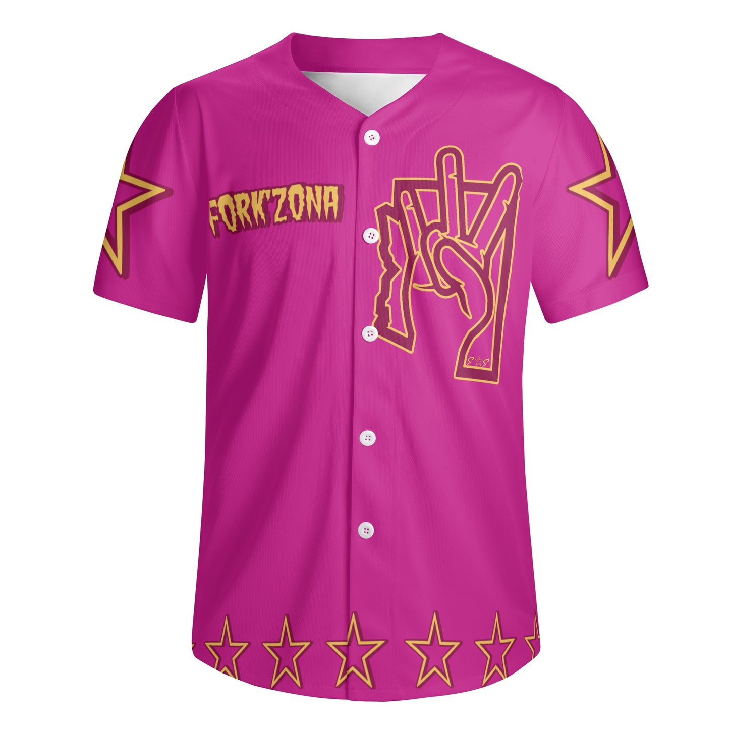 Sun Devil ForkZona S.O.S Edition Mens Purple Short Sleeve Baseball Jersey