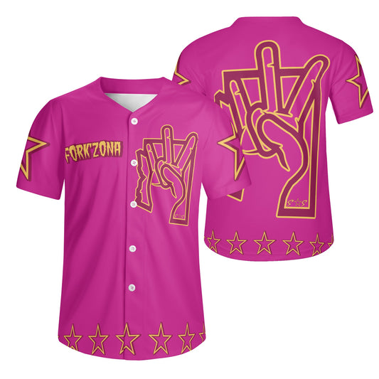 Sun Devil ForkZona S.O.S Edition Mens Purple Short Sleeve Baseball Jersey