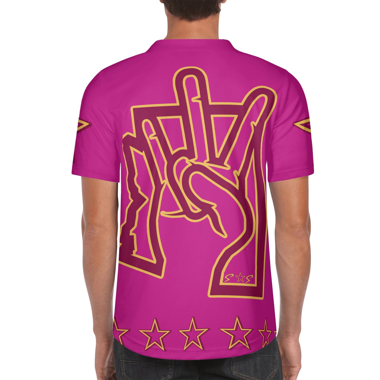 Sun Devil ForkZona S.O.S Edition Mens Purple Short Sleeve Baseball Jersey