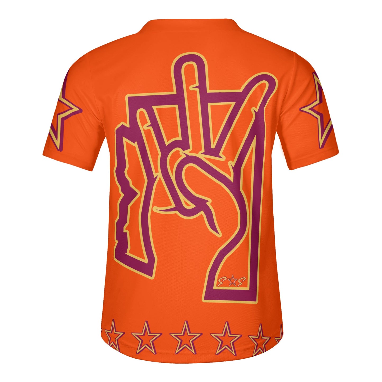 Sun Devil ForkZona S.O.S Edition Mens Dark Orange Short Sleeve Baseball Jersey