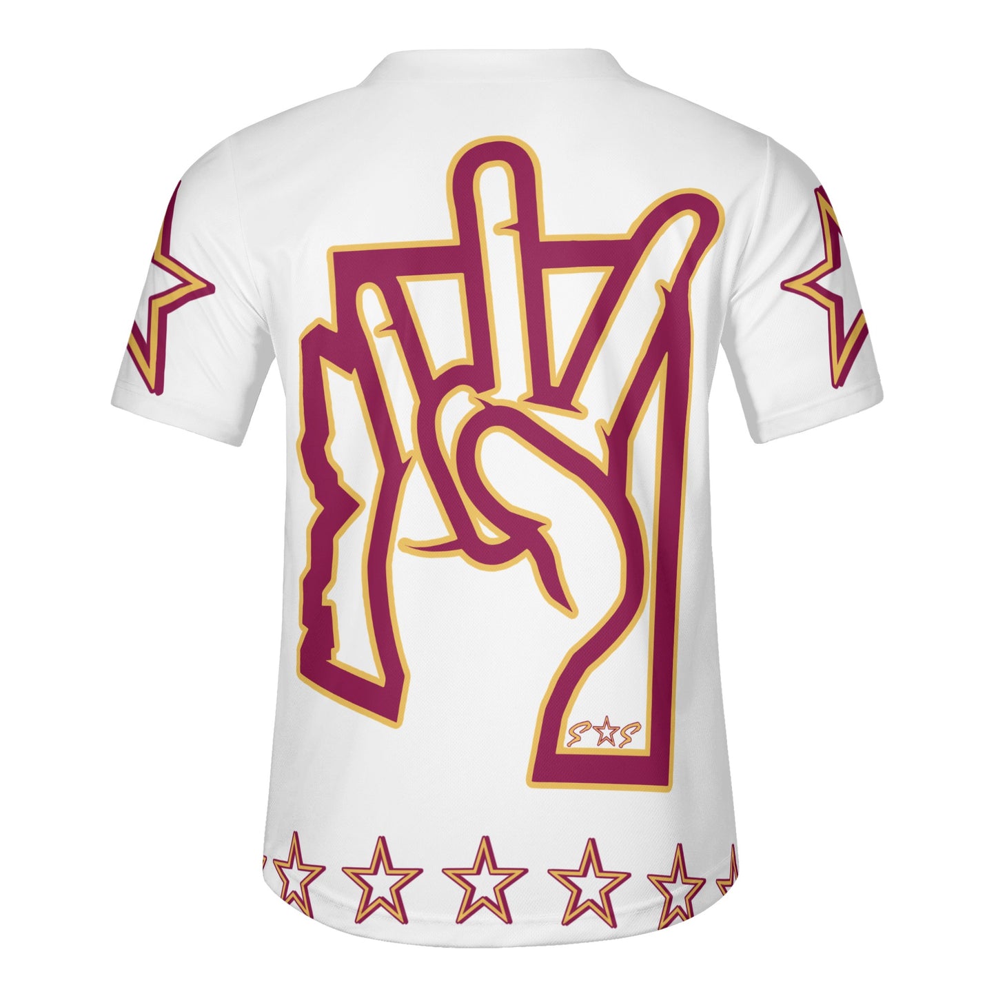 Sun Devil ForkZona S.O.S Edition Mens White Short Sleeve Baseball Jersey