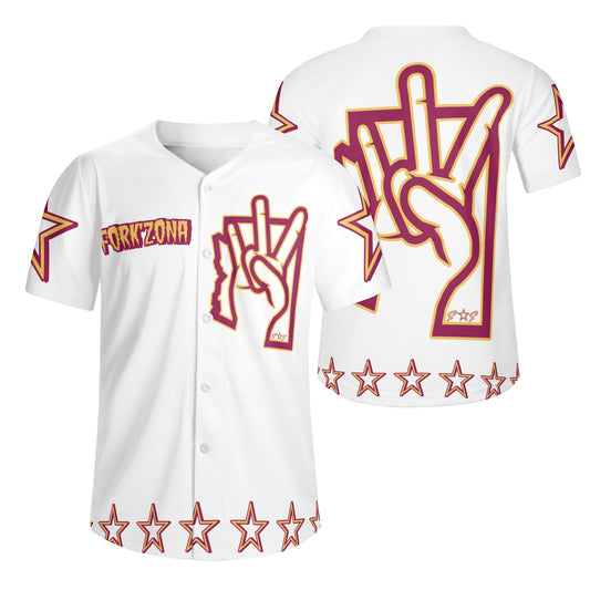 Sun Devil ForkZona S.O.S Edition Mens White Short Sleeve Baseball Jersey