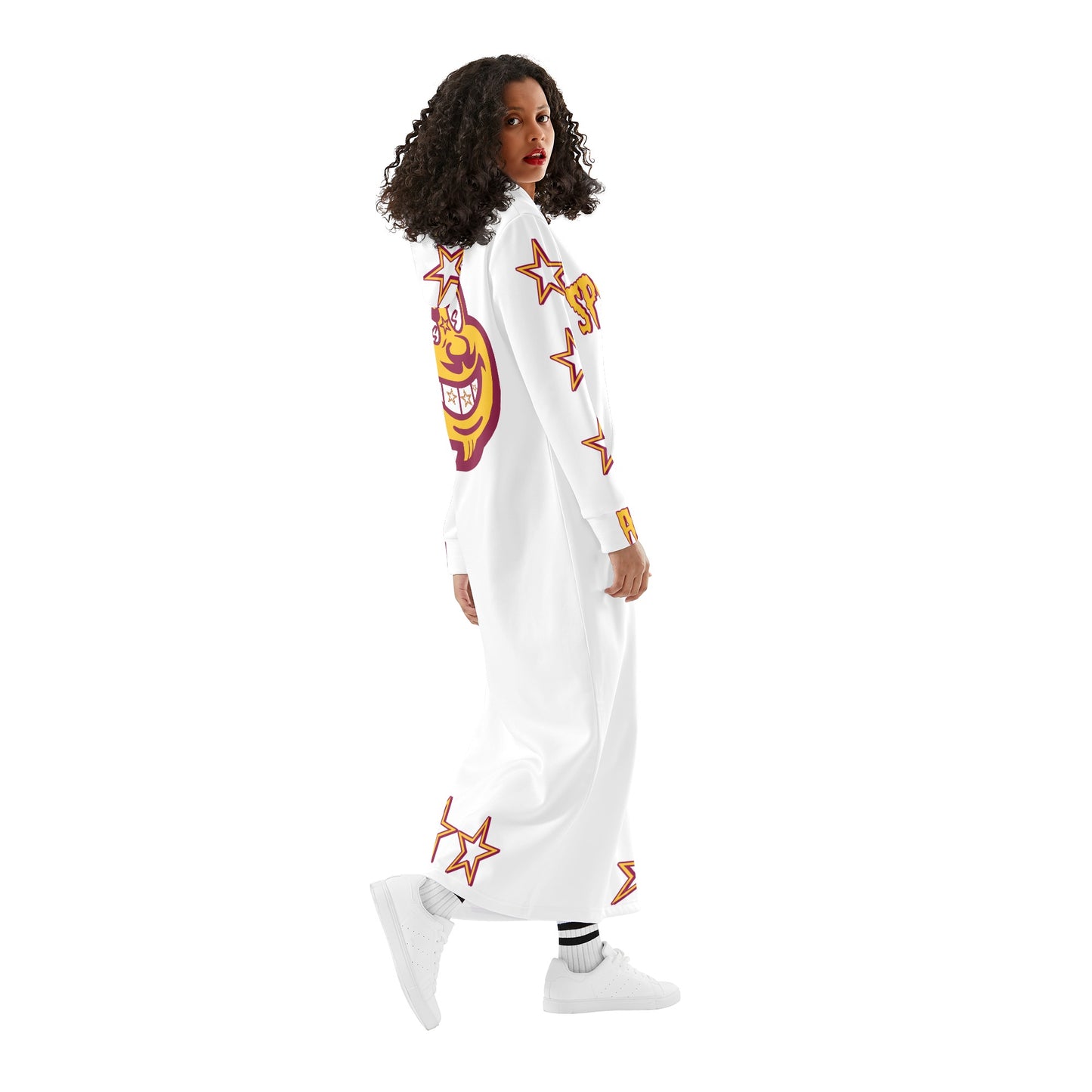 Sun Devil S.O.S Spark Up Edition Womens White Long Hoodie Dress