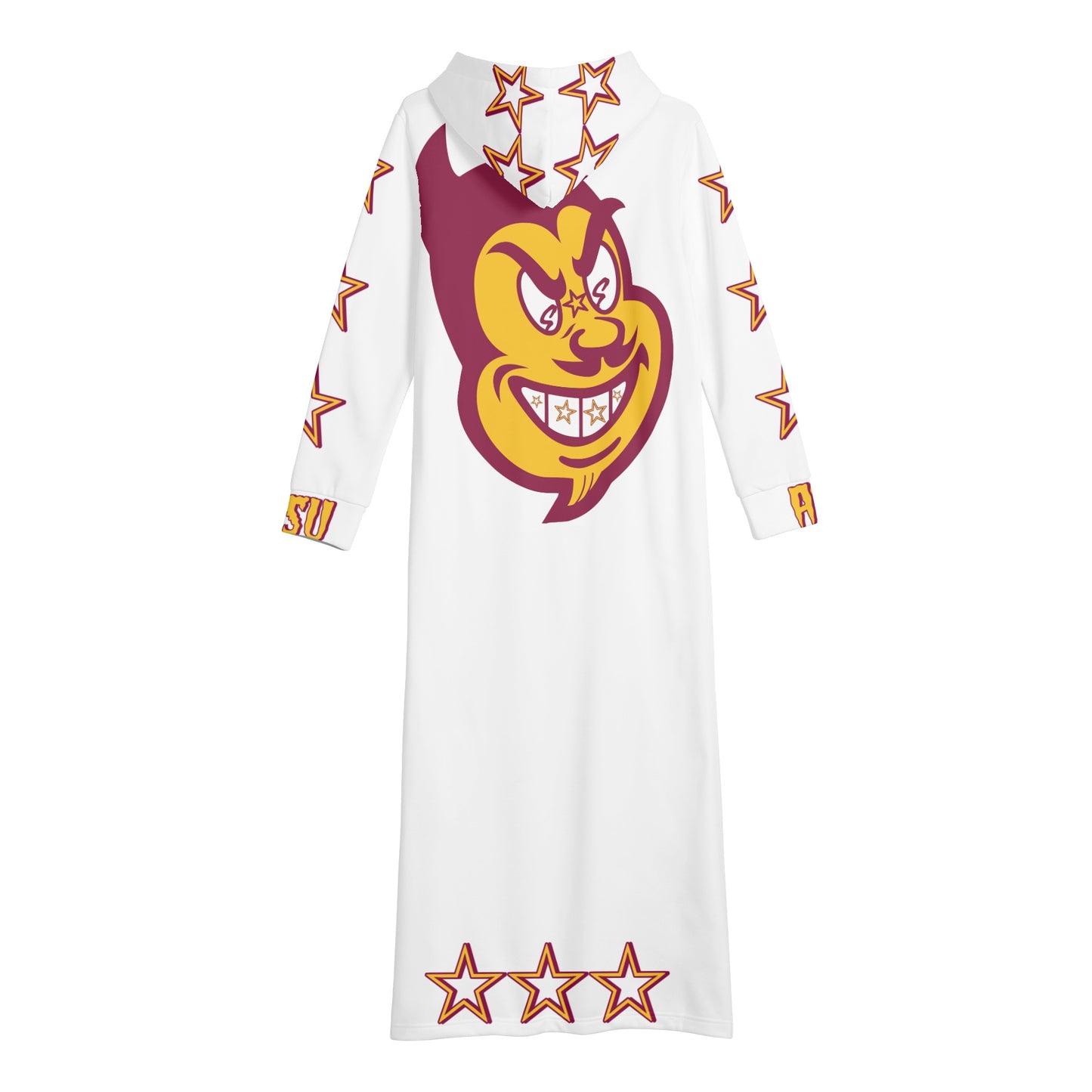 Sun Devil S.O.S Spark Up Edition Womens White Long Hoodie Dress