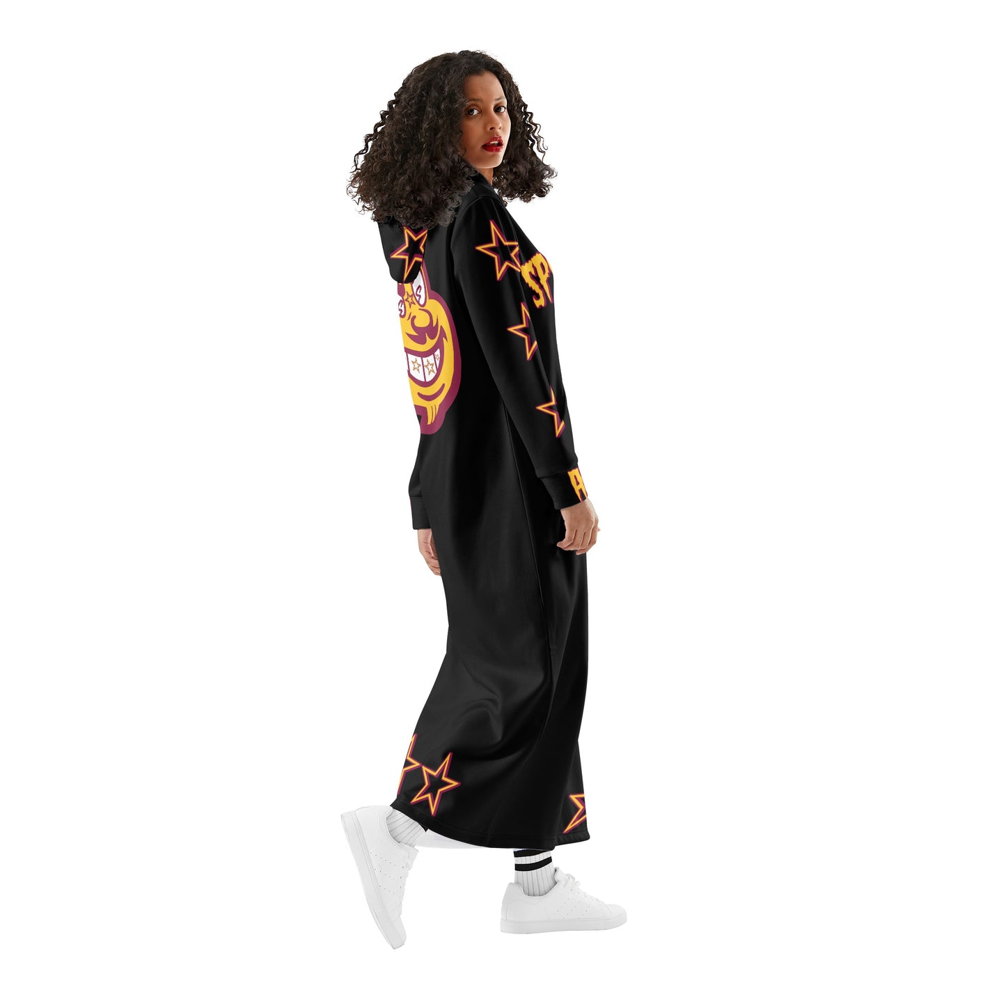 Sun Devil S.O.S Spark Up Edition Womens Black Long Hoodie Dress