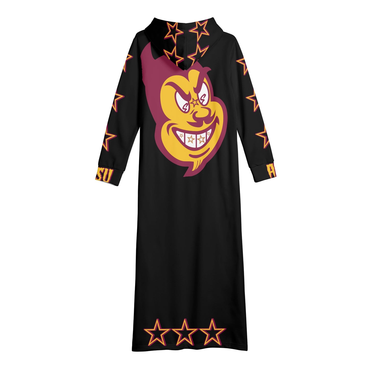 Sun Devil S.O.S Spark Up Edition Womens Black Long Hoodie Dress