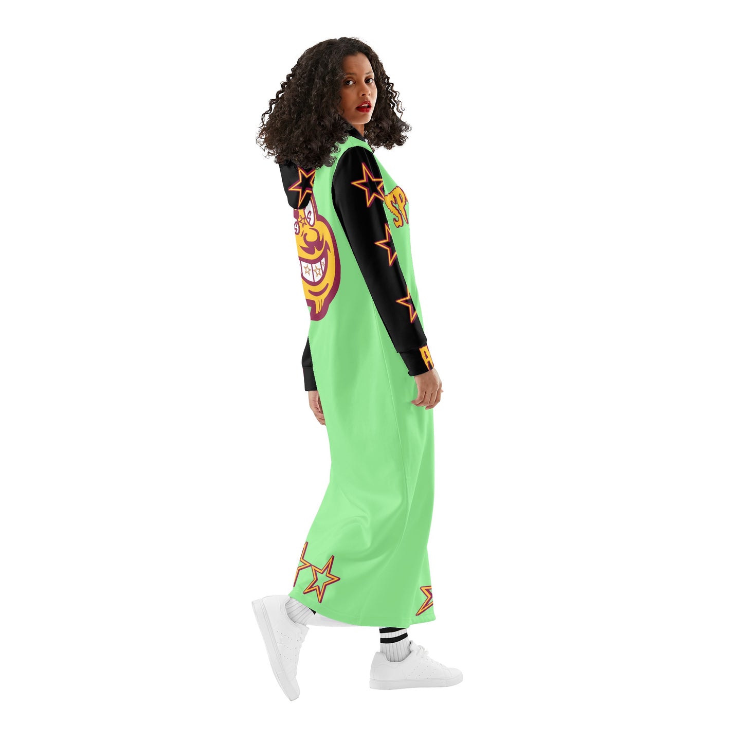 Sun Devil S.O.S Spark Up Edition Womens Black/MintGreen Long Hoodie Dress