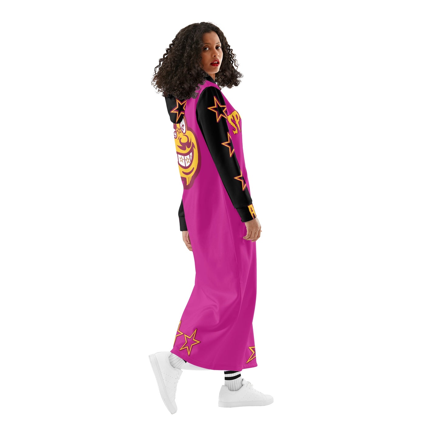 Sun Devil S.O.S Spark Up Edition Womens Black/Purple Long Hoodie Dress