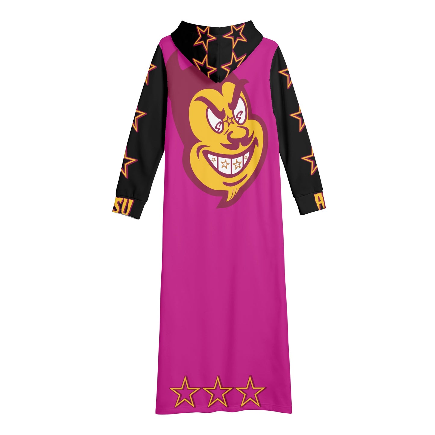 Sun Devil S.O.S Spark Up Edition Womens Black/Purple Long Hoodie Dress