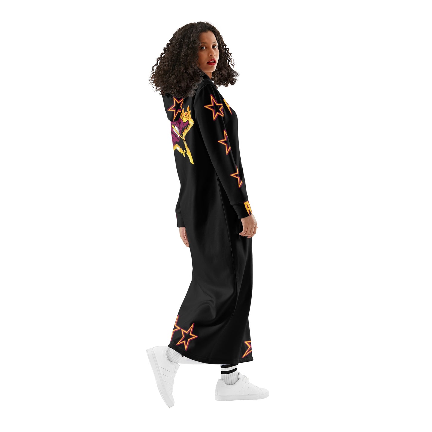 Sun Devil S.O.S ForkZona Edition Womens Black Long Hoodie Dress