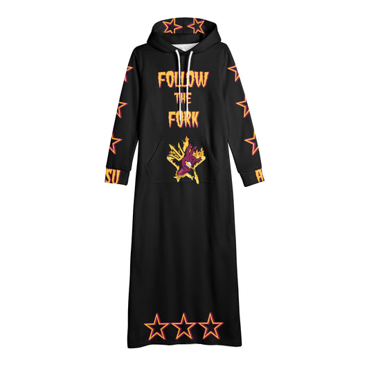 Sun Devil S.O.S ForkZona Edition Womens Black Long Hoodie Dress