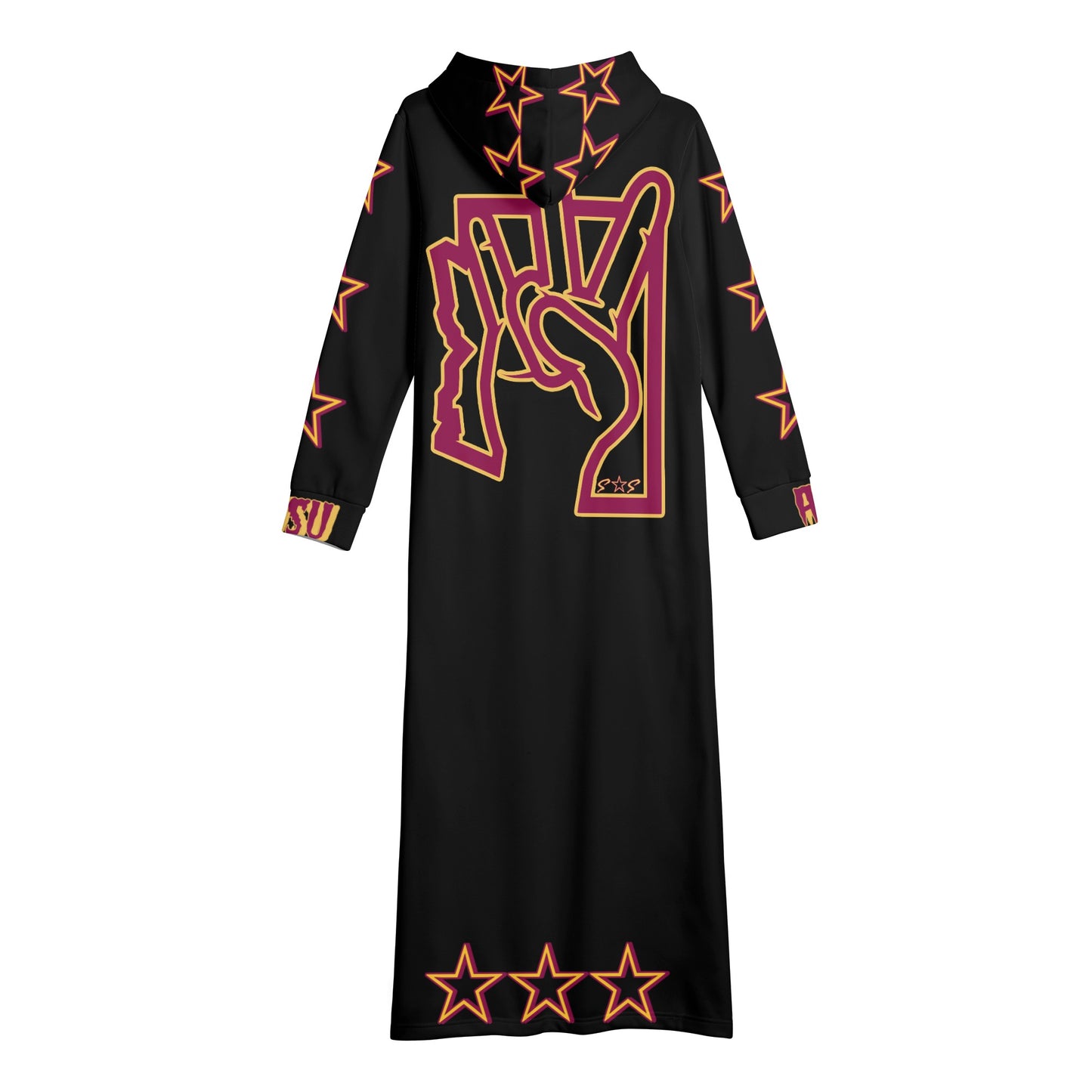 Sun Devil S.O.S ForkZona Edition Womens Black Long Hoodie Dress