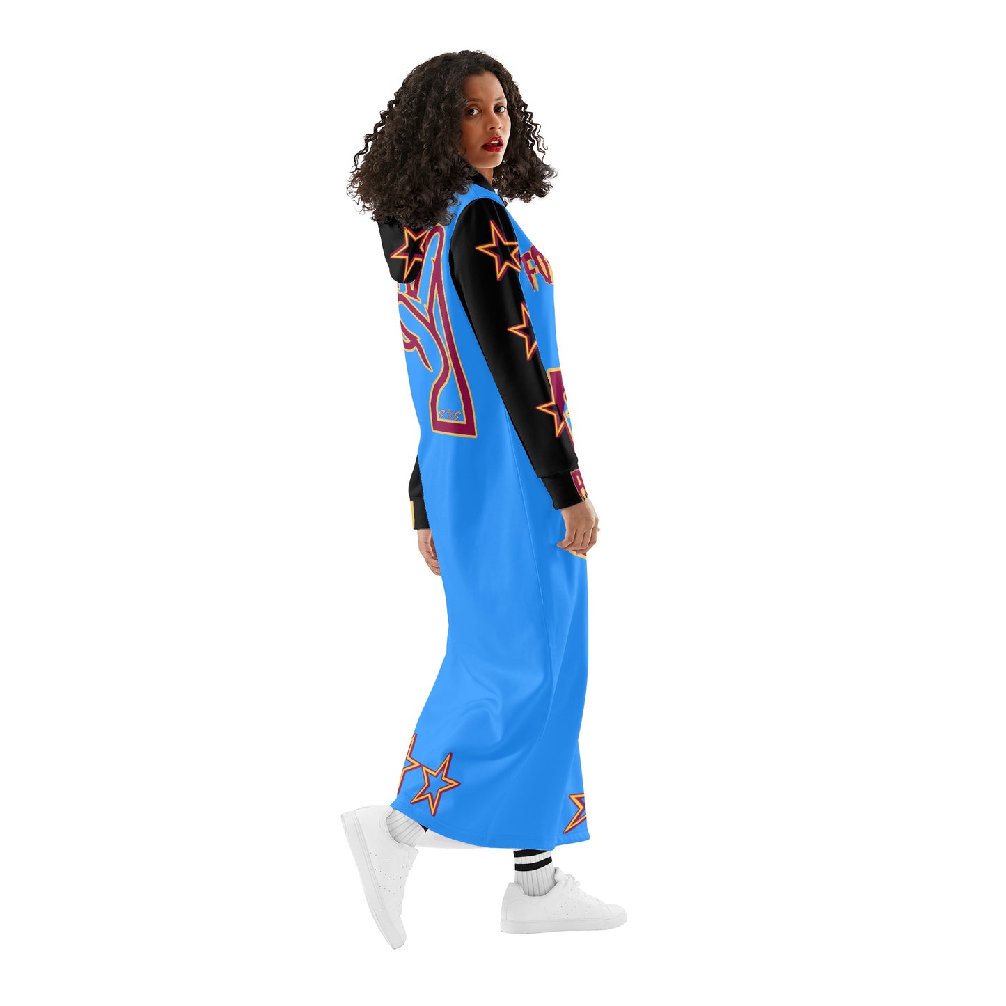 Sun Devil S.O.S ForkZona Edition Womens Black/Blue Long Hoodie Dress