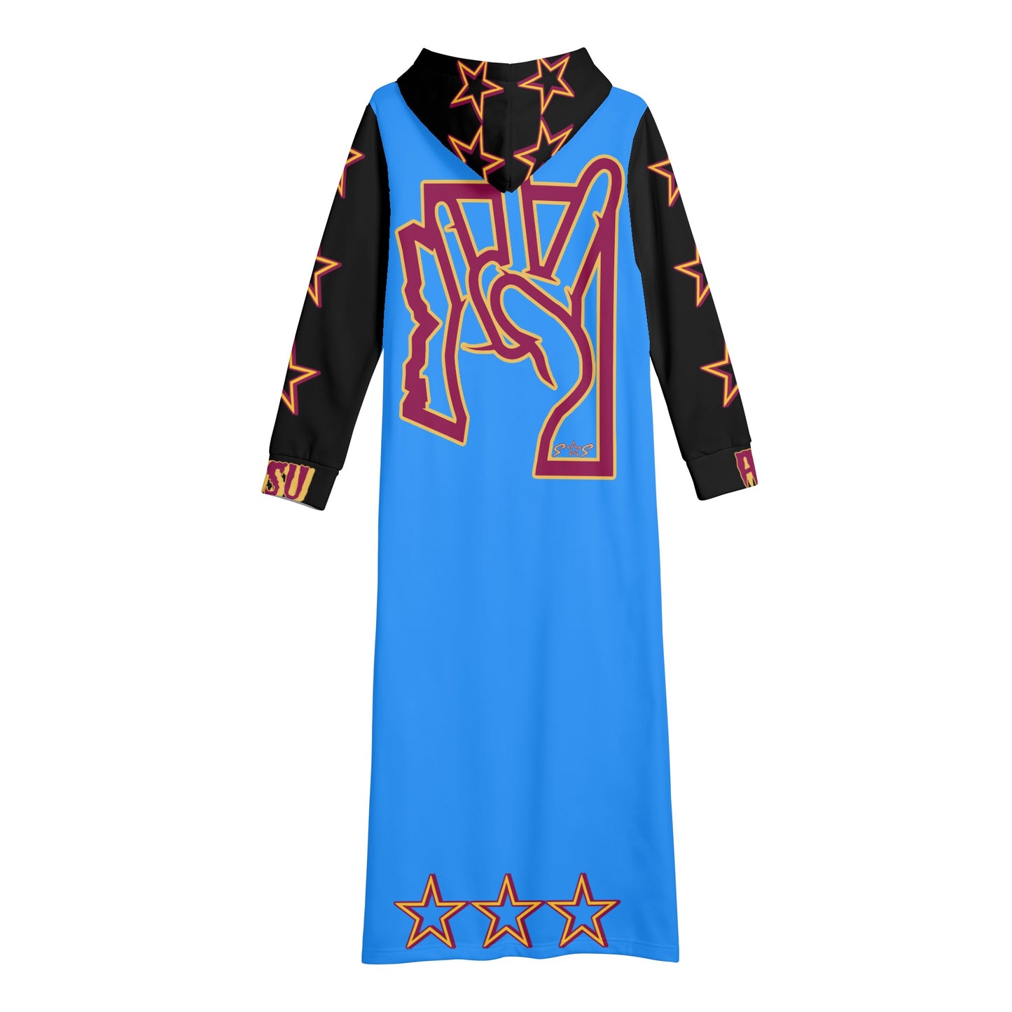 Sun Devil S.O.S ForkZona Edition Womens Black/Blue Long Hoodie Dress