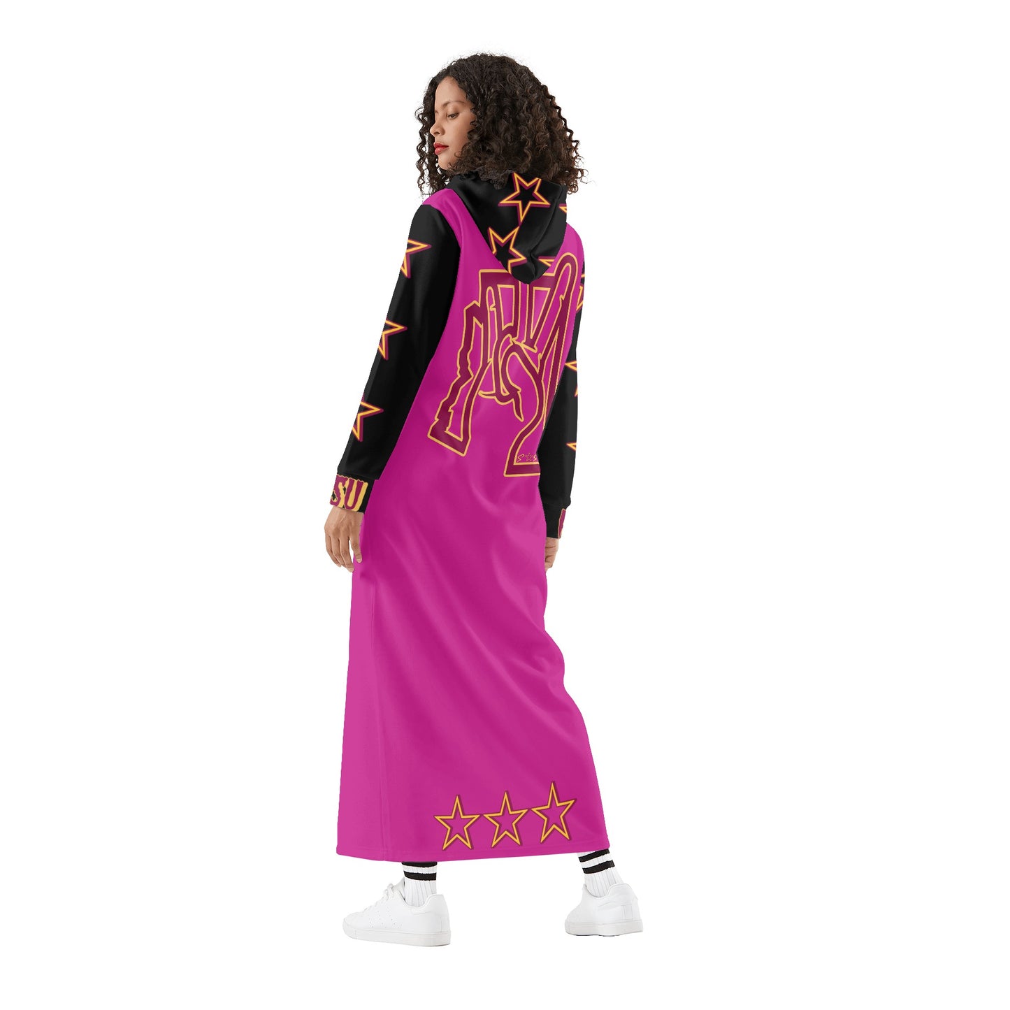 Sun Devil S.O.S ForkZona Edition Womens Black/Purple Long Hoodie Dress