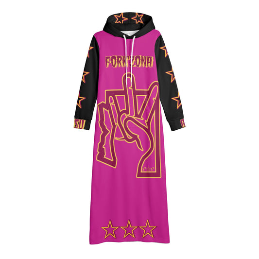 Sun Devil S.O.S ForkZona Edition Womens Black/Purple Long Hoodie Dress