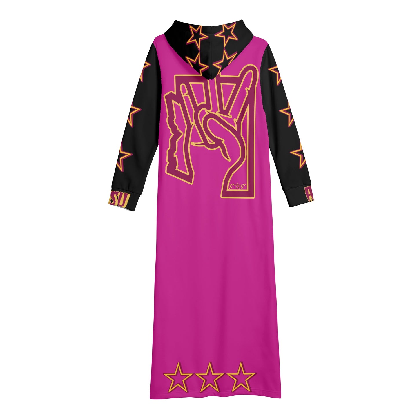 Sun Devil S.O.S ForkZona Edition Womens Black/Purple Long Hoodie Dress