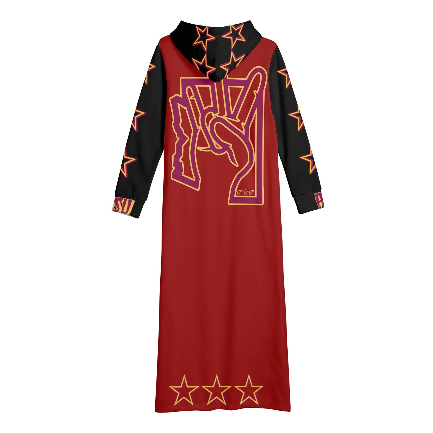 Sun Devil S.O.S ForkZona Edition Womens Black/Maroon Long Hoodie Dress