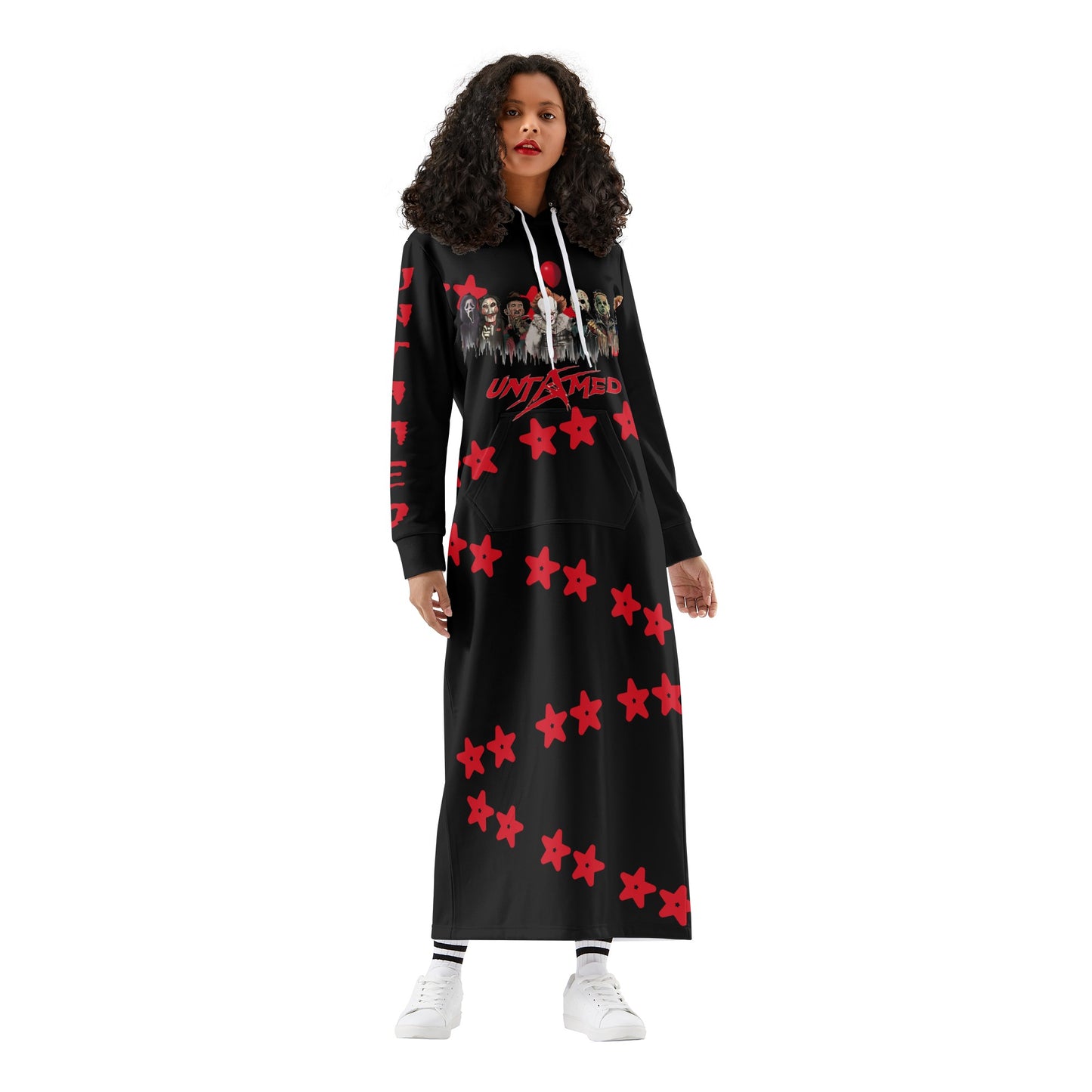 Untamed S.O.S Edition Womens Black Long Hoodie Dress